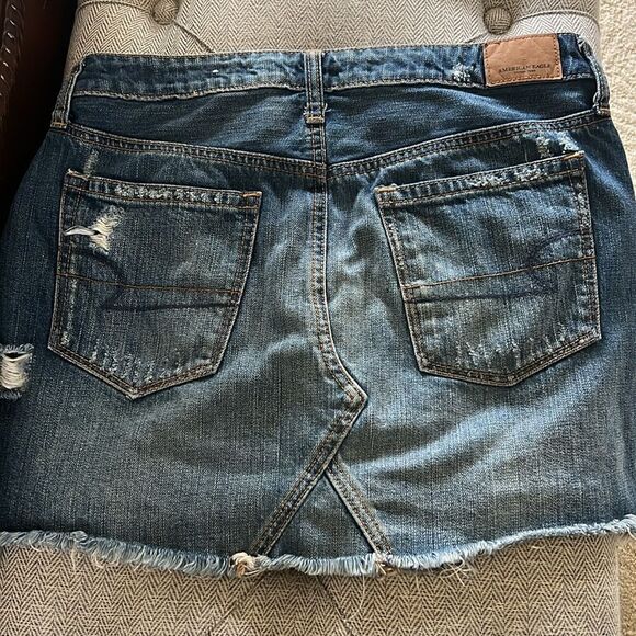 American Eagle Hi Rise Festival Denim Mini Skirt - Picture 8 of 11